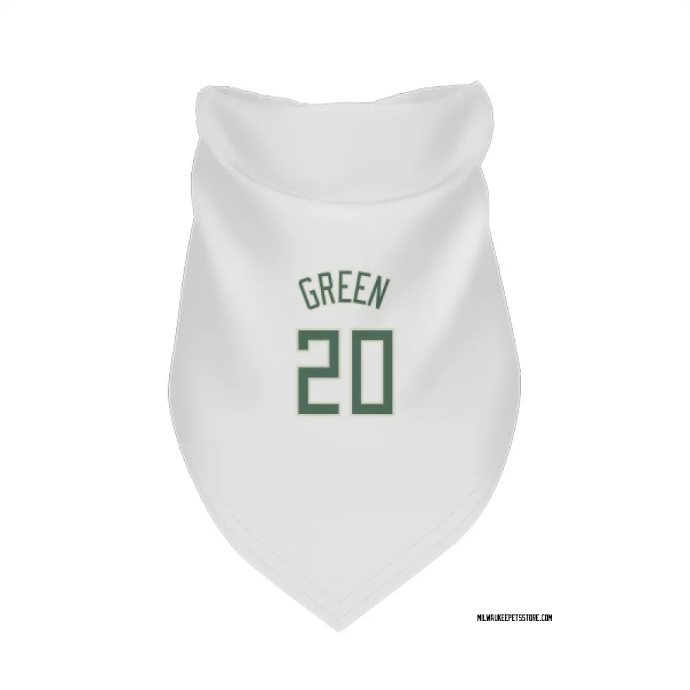 Milwaukee Bucks AJ Green White Pet Bandana for Dog & Cat