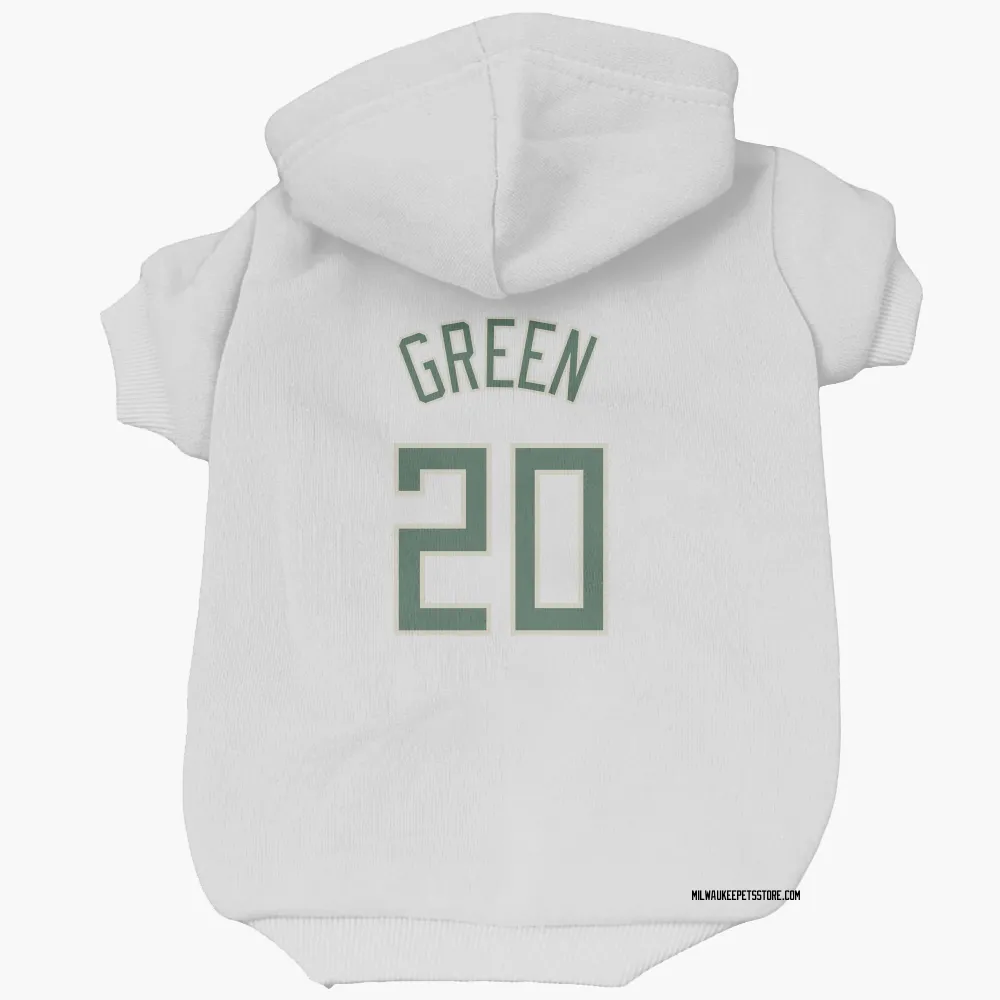 Milwaukee Bucks AJ Green White Pet Hoodie for Dog & Cat