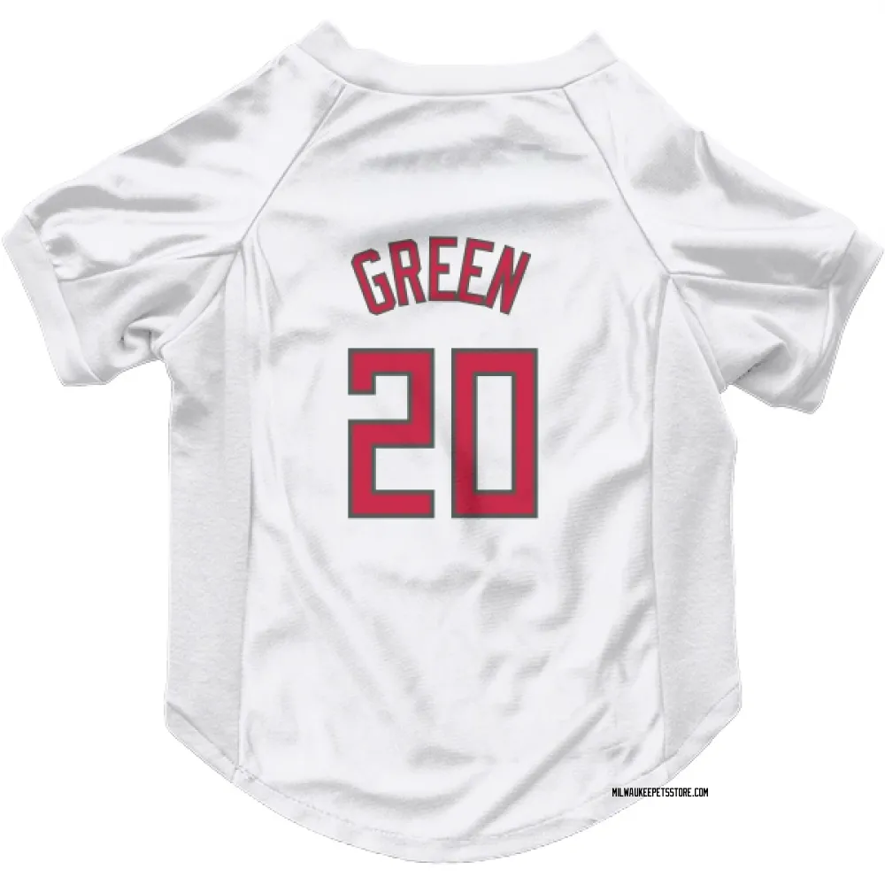 Milwaukee Bucks AJ Green White Red Pet Jersey for Dog & Cat