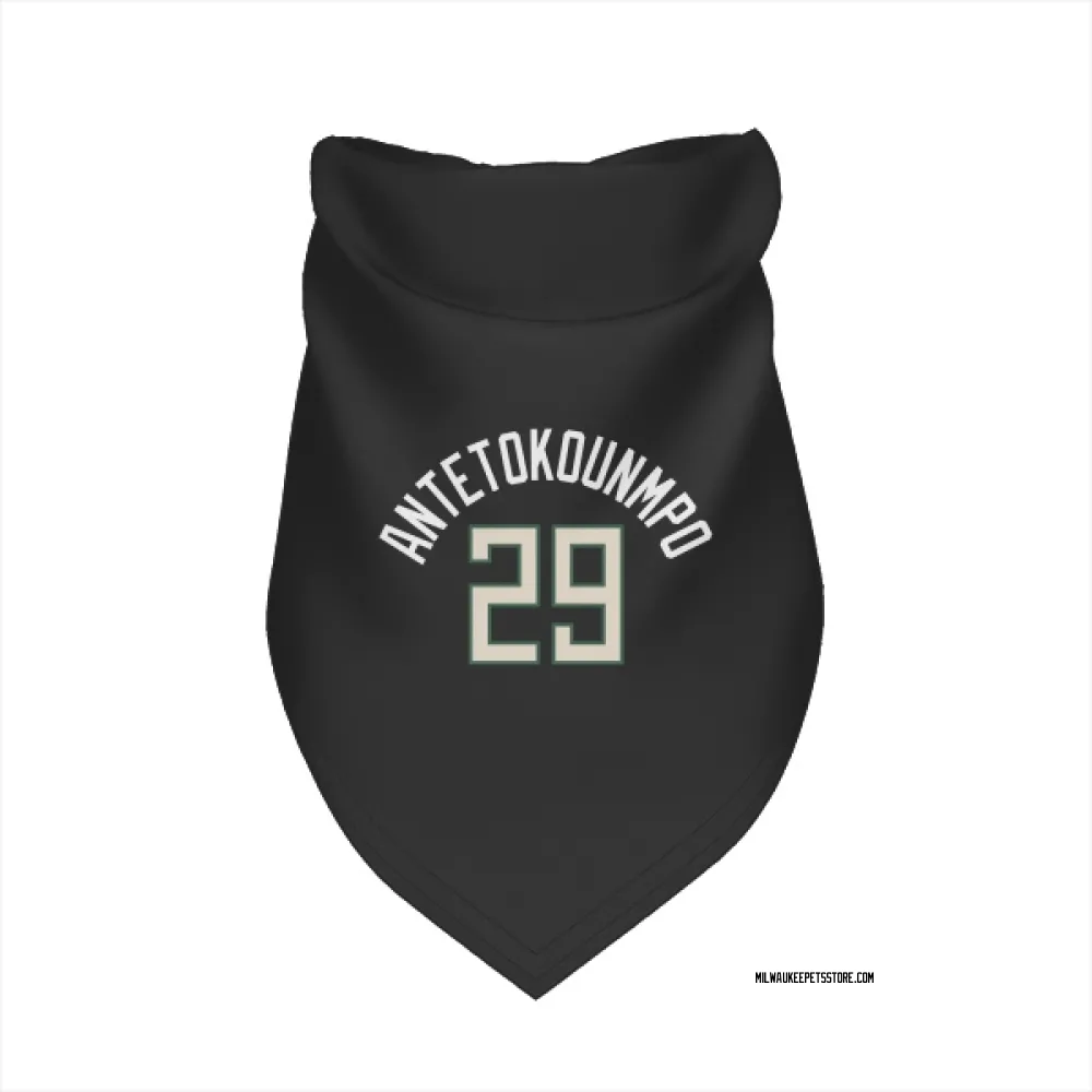 Milwaukee Bucks Alex Antetokounmpo Black Pet Bandana for Dog & Cat