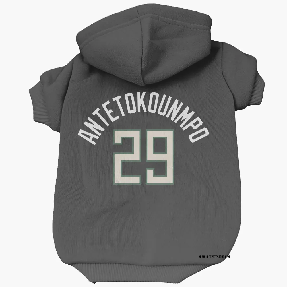 Milwaukee Bucks Alex Antetokounmpo Black Pet Hoodie for Dog & Cat