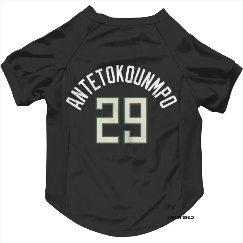 Milwaukee Bucks Alex Antetokounmpo Black Pet Jersey for Dog & Cat
