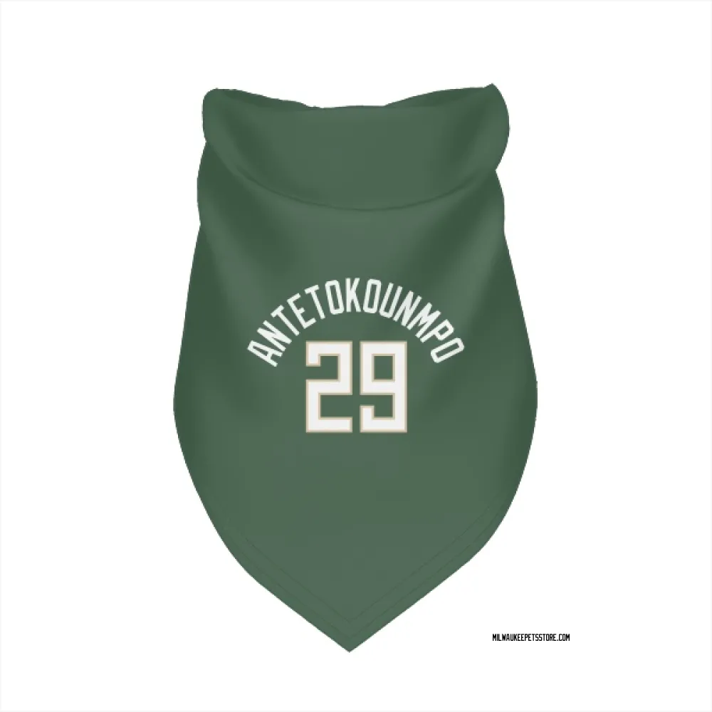 Milwaukee Bucks Alex Antetokounmpo Green Pet Bandana for Dog & Cat