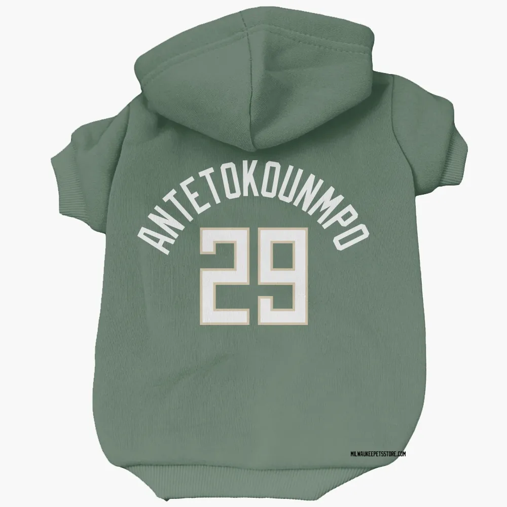 Milwaukee Bucks Alex Antetokounmpo Green Pet Hoodie for Dog & Cat