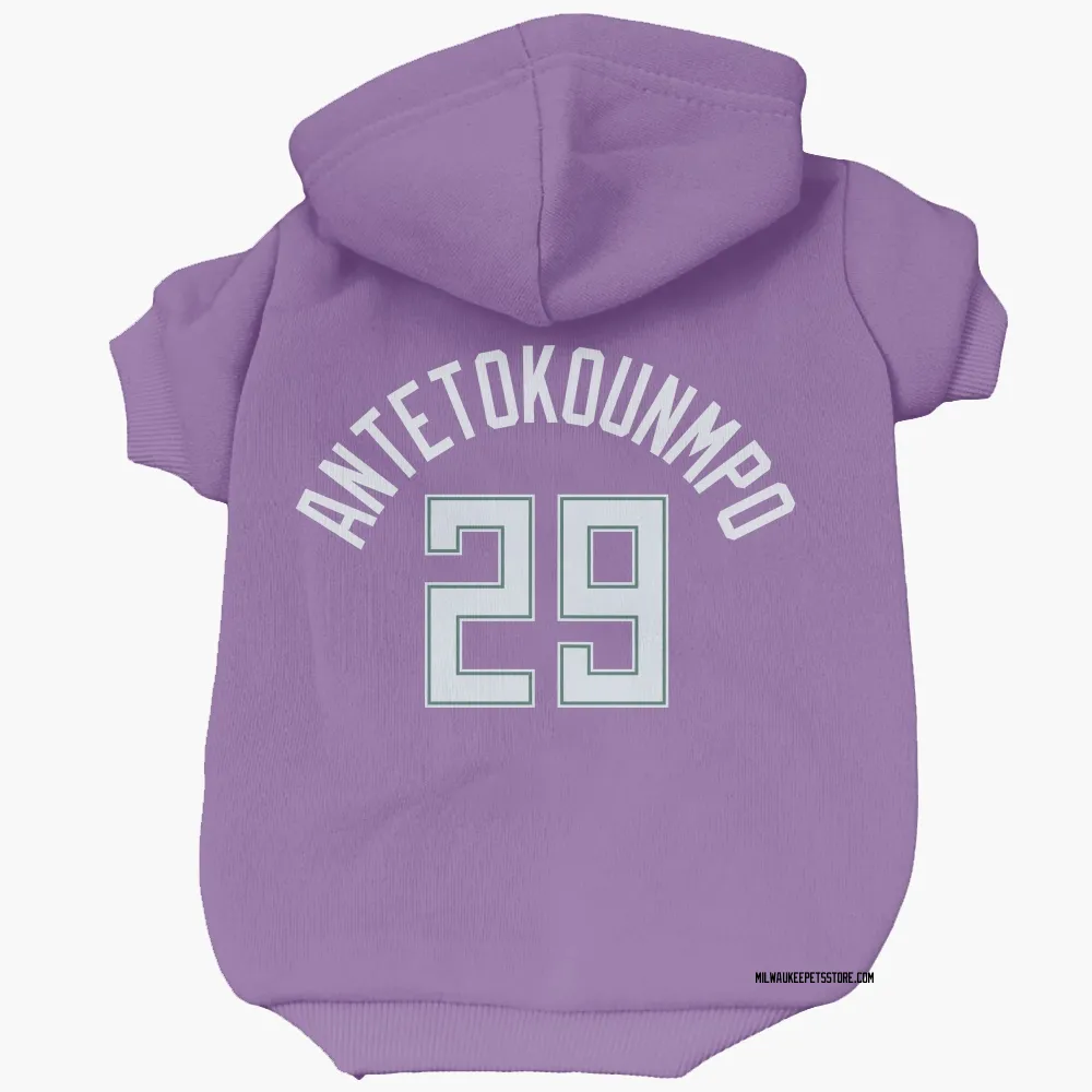 Milwaukee Bucks Alex Antetokounmpo Kelly Green Pet Hoodie for Dog & Cat