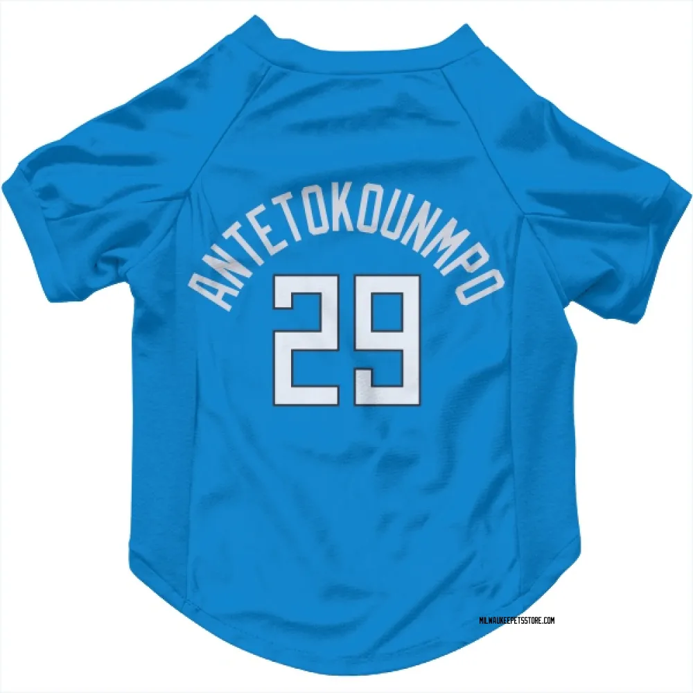 Milwaukee Bucks Alex Antetokounmpo Royal Pet Jersey for Dog & Cat