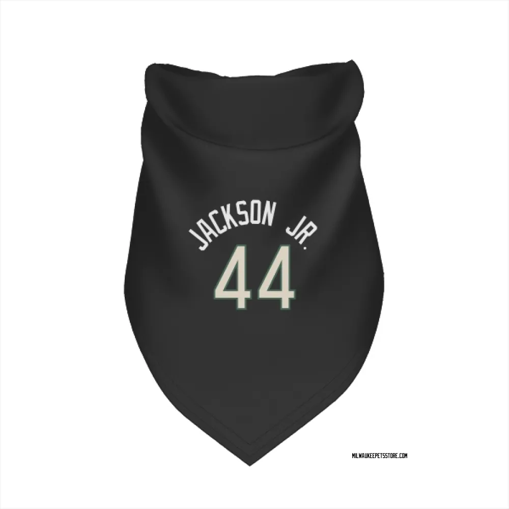 Milwaukee Bucks Andre Jackson Jr. Black Pet Bandana for Dog & Cat