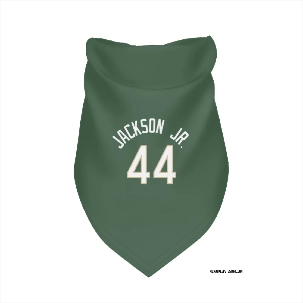 Milwaukee Bucks Andre Jackson Jr. Green Pet Bandana for Dog & Cat