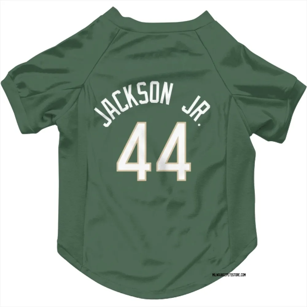 Milwaukee Bucks Andre Jackson Jr. Green Pet Jersey for Dog & Cat