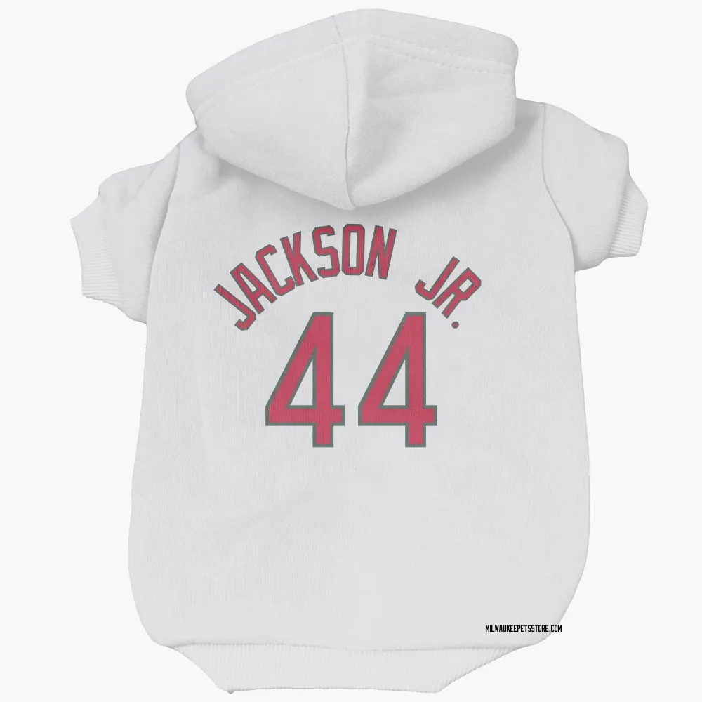 Milwaukee Bucks Andre Jackson Jr. White Red Pet Hoodie for Dog & Cat