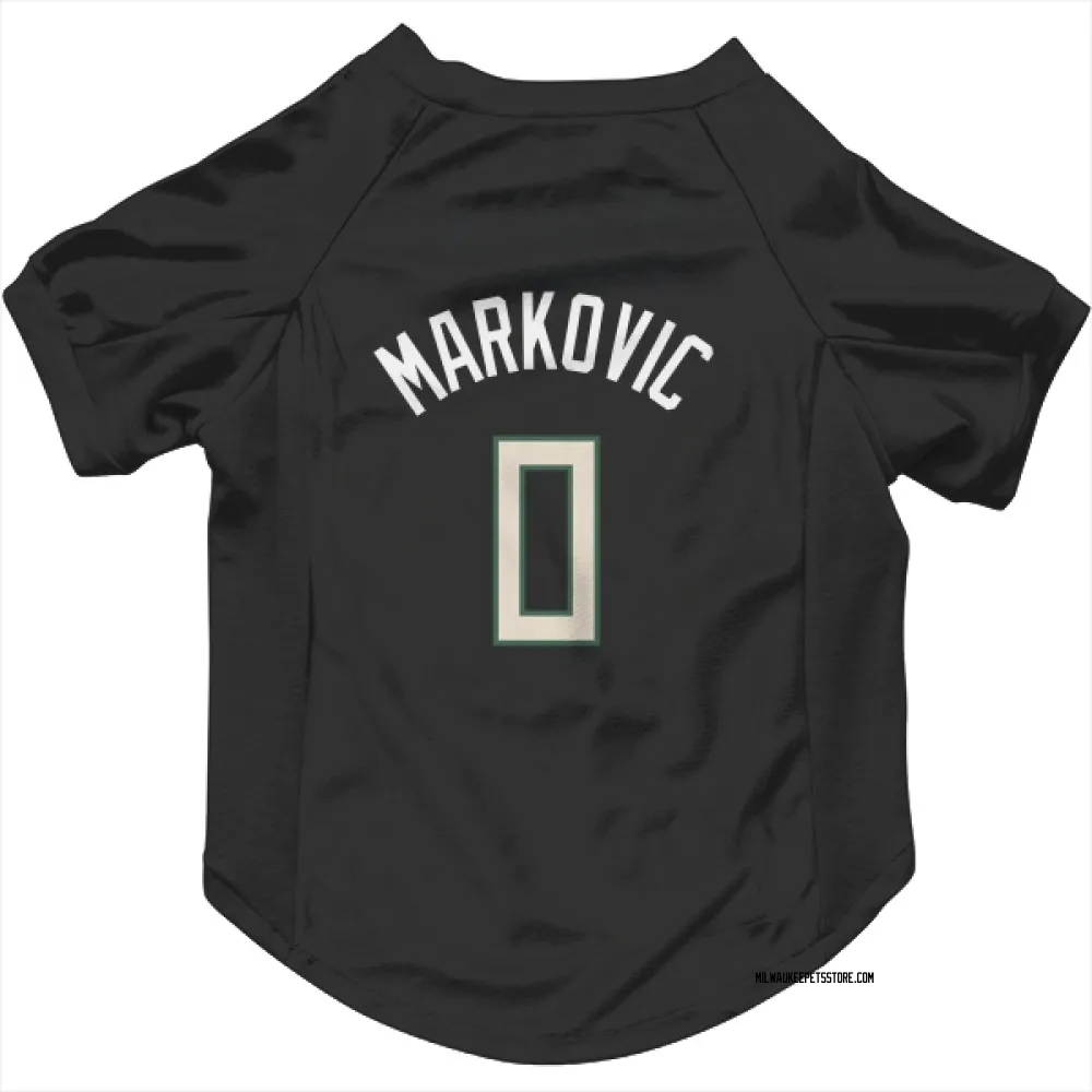 Milwaukee Bucks Bogoljub Markovic Black Pet Jersey for Dog & Cat