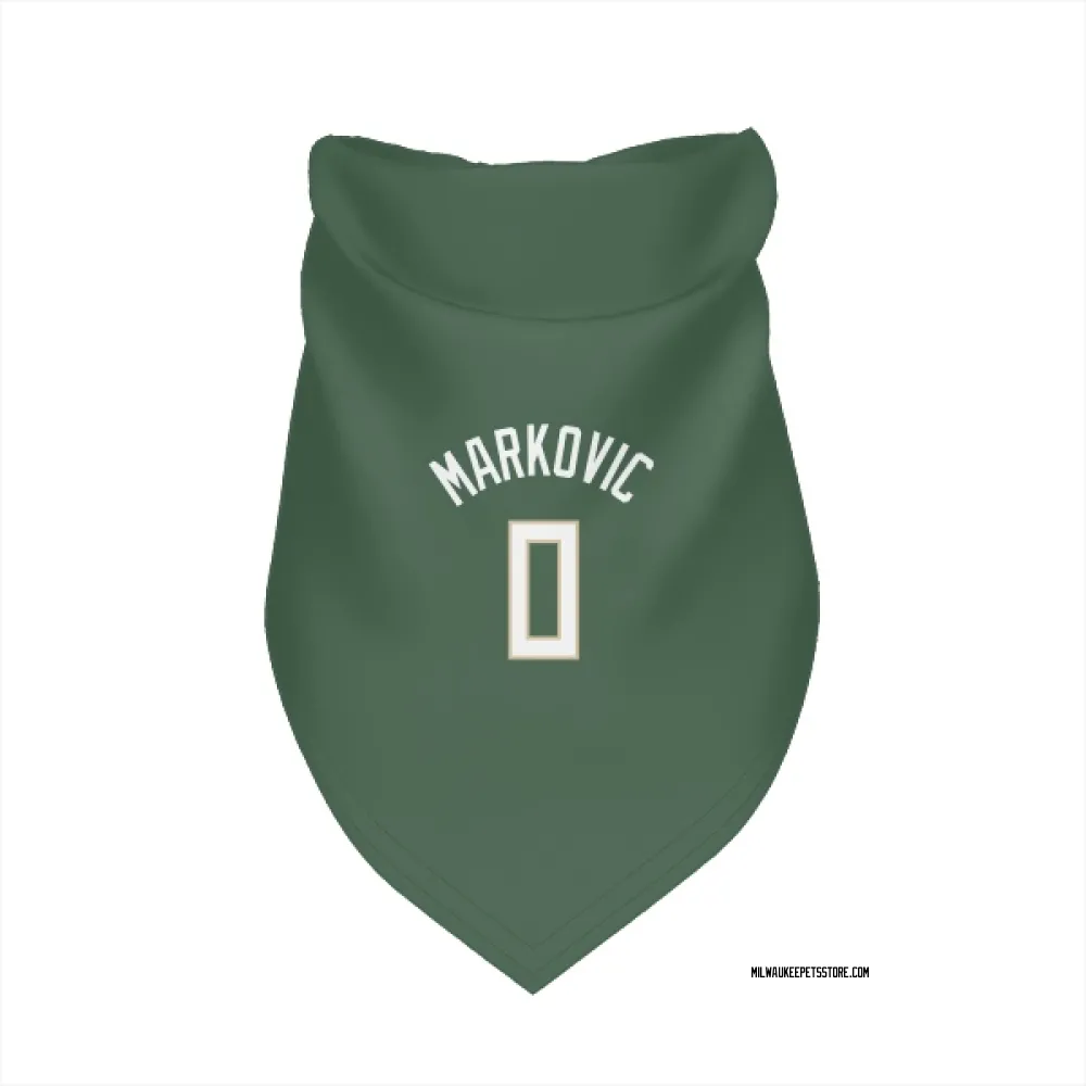 Milwaukee Bucks Bogoljub Markovic Green Pet Bandana for Dog & Cat