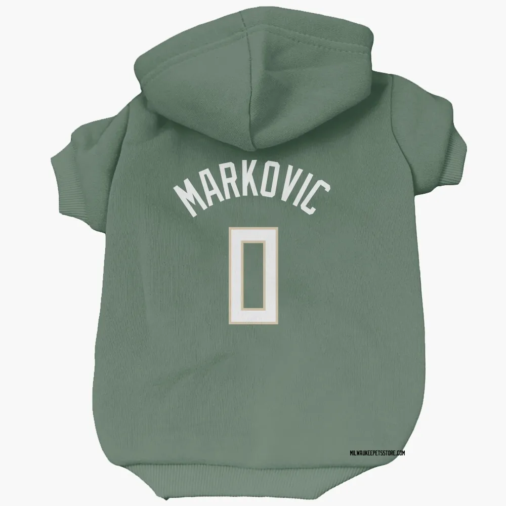 Milwaukee Bucks Bogoljub Markovic Green Pet Hoodie for Dog & Cat
