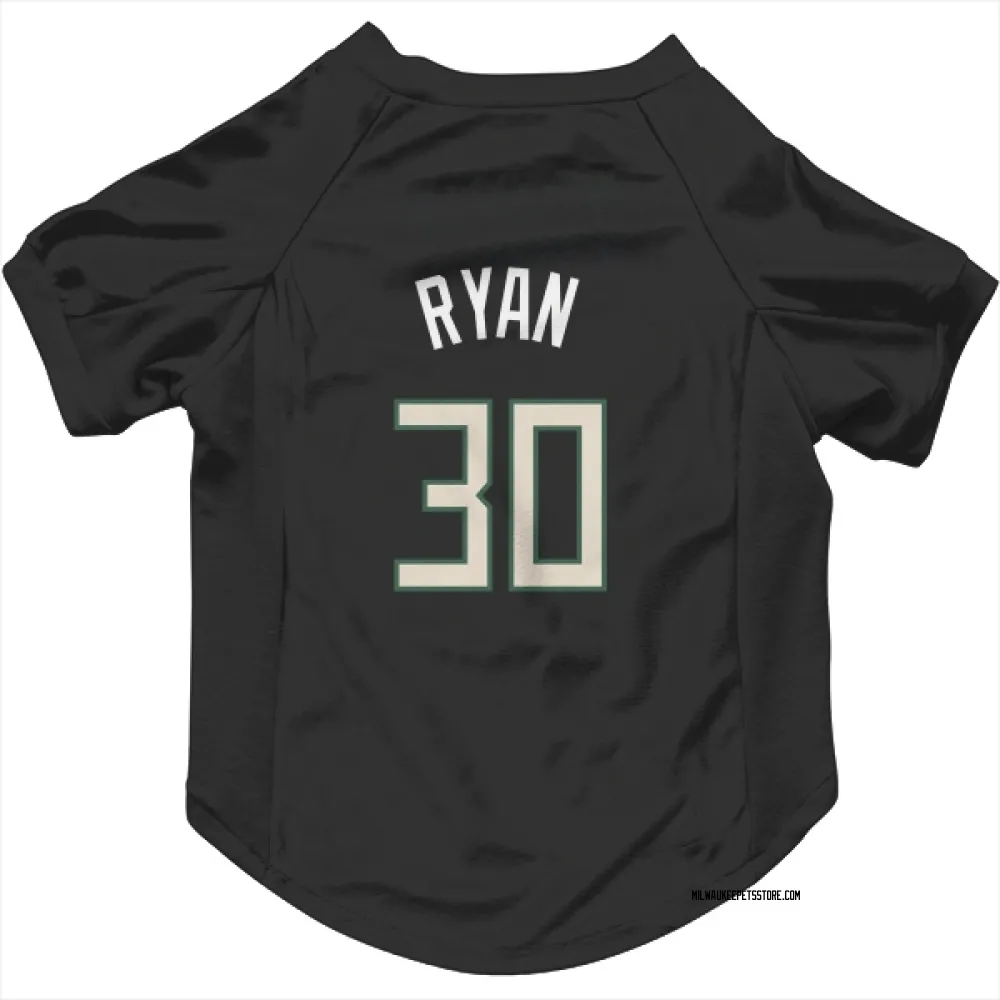Milwaukee Bucks Cormac Ryan Black Pet Jersey for Dog & Cat