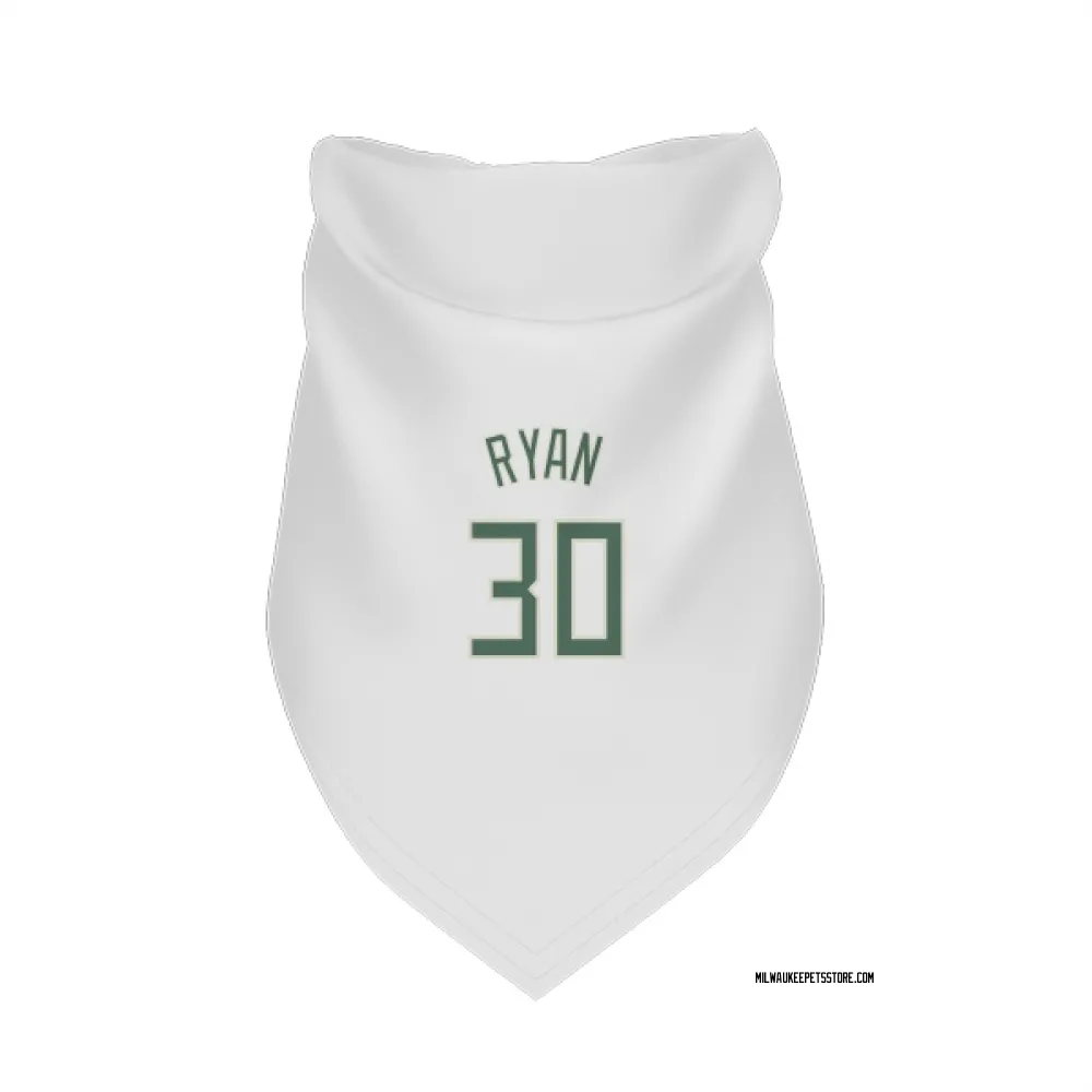 Milwaukee Bucks Cormac Ryan White Pet Bandana for Dog & Cat