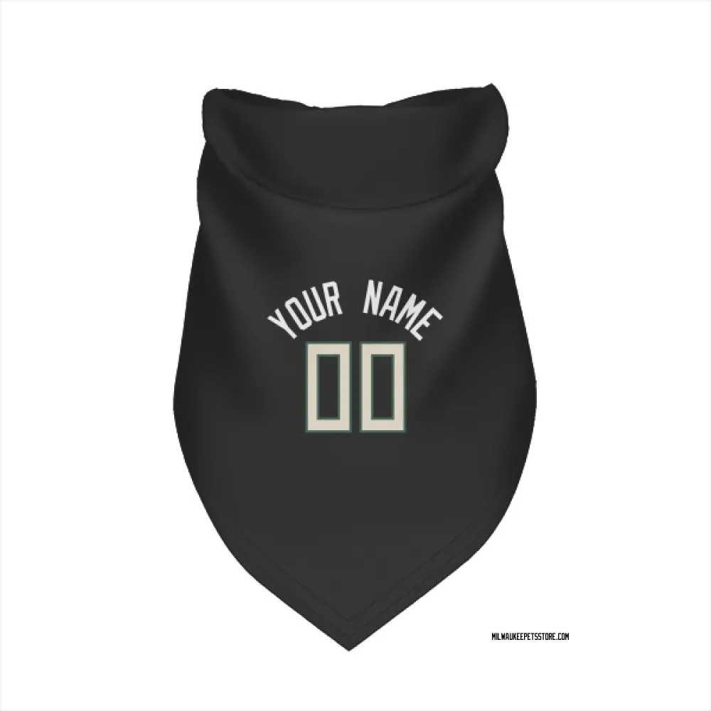 Milwaukee Bucks Custom Black Pet Bandana for Dog & Cat