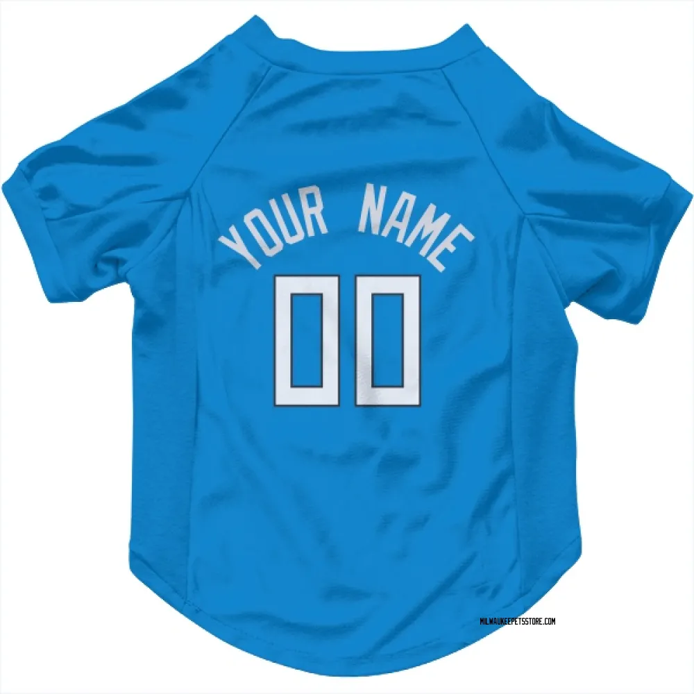 Milwaukee Bucks Custom Royal Pet Jersey for Dog & Cat