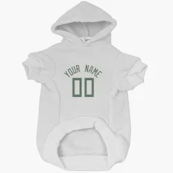 Milwaukee Bucks Custom White Pet Hoodie for Dog & Cat
