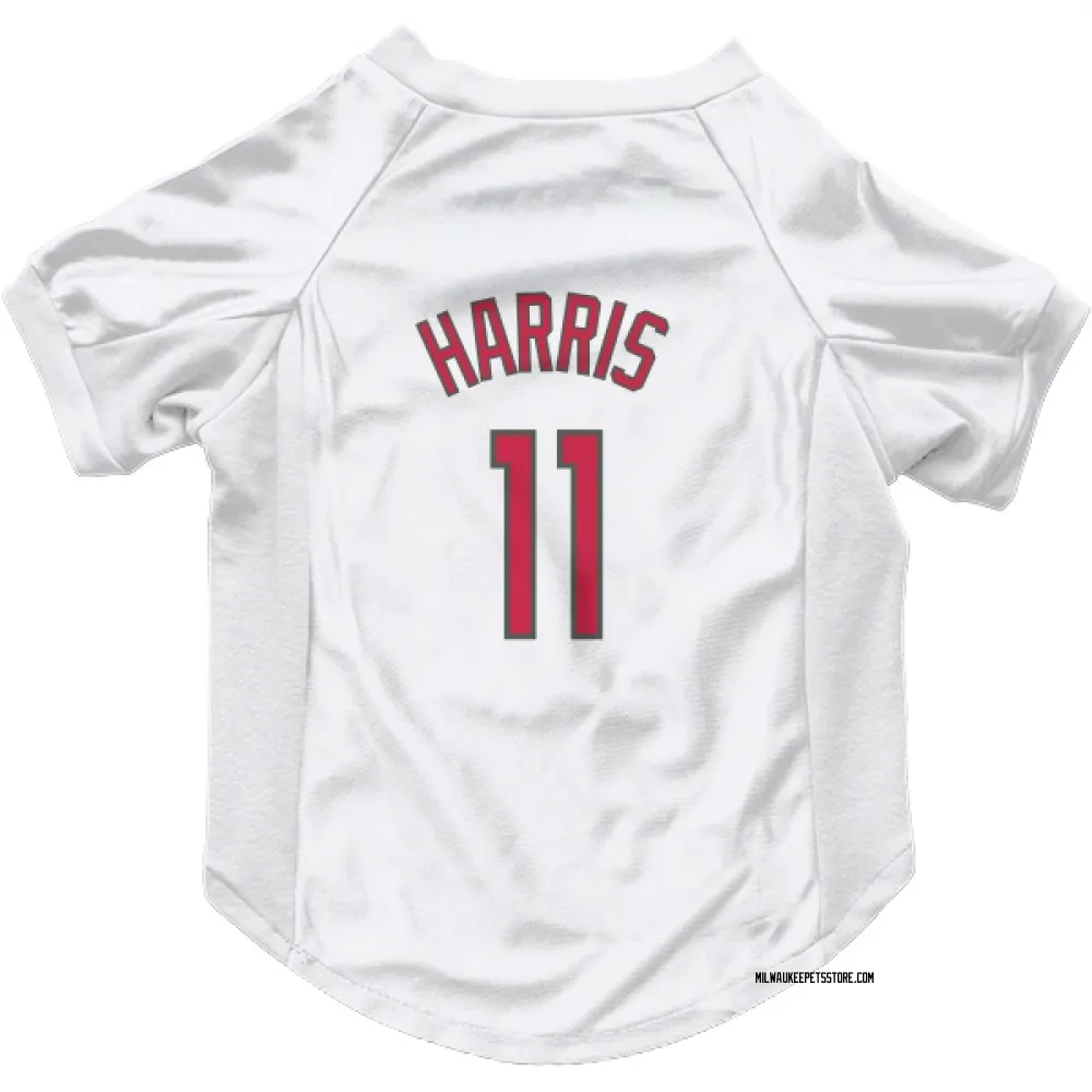 Milwaukee Bucks Gary Harris White Red Pet Jersey for Dog & Cat