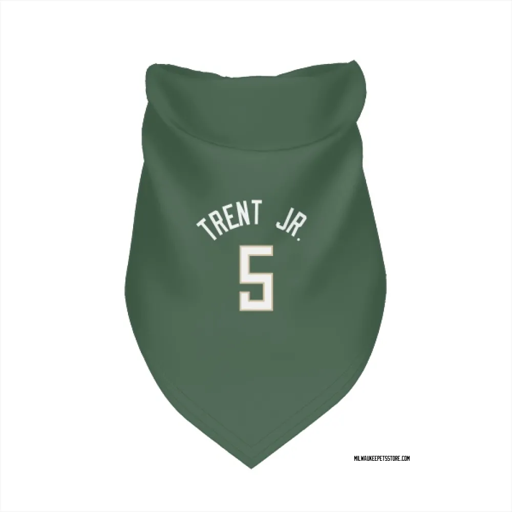 Milwaukee Bucks Gary Trent Jr. Green Pet Bandana for Dog & Cat