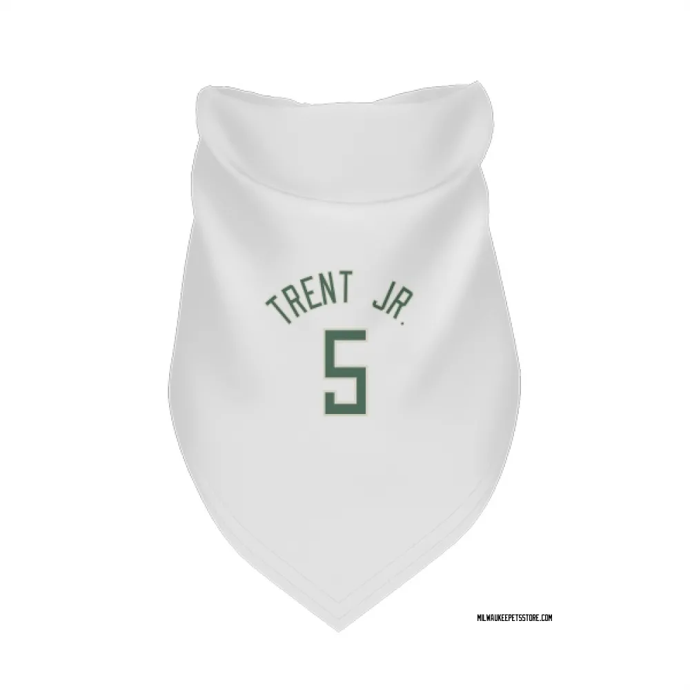 Milwaukee Bucks Gary Trent Jr. White Pet Bandana for Dog & Cat