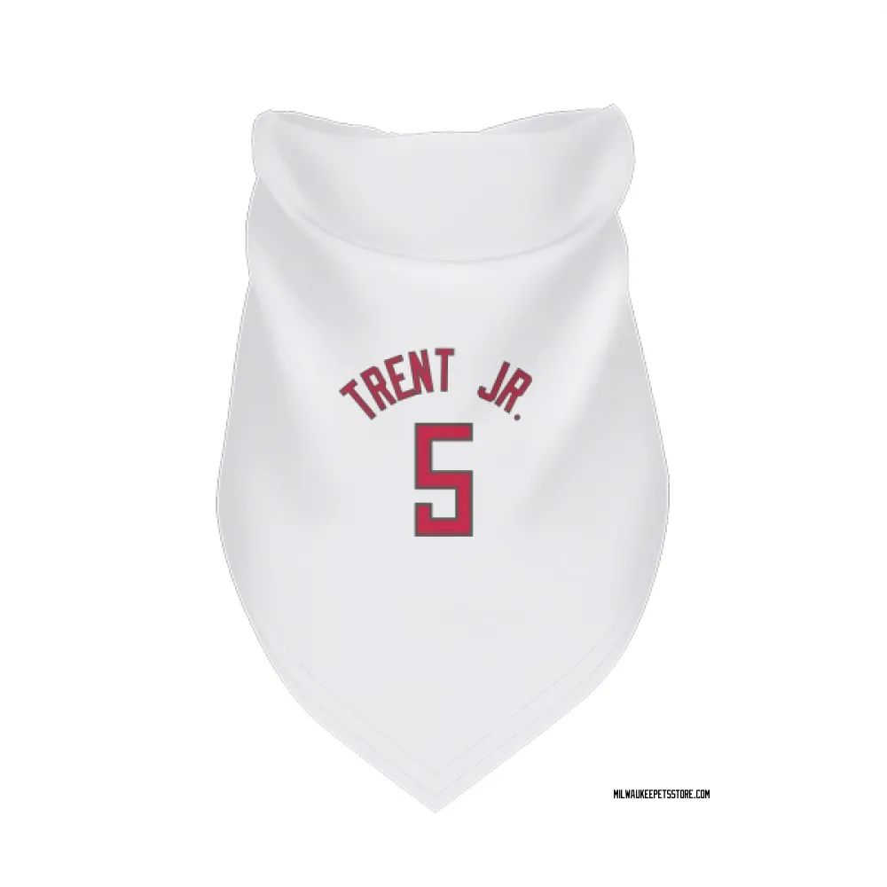 Milwaukee Bucks Gary Trent Jr. White Red Pet Bandana for Dog & Cat