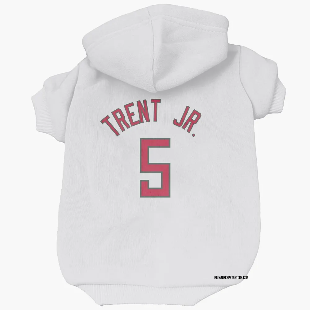 Milwaukee Bucks Gary Trent Jr. White Red Pet Hoodie for Dog & Cat