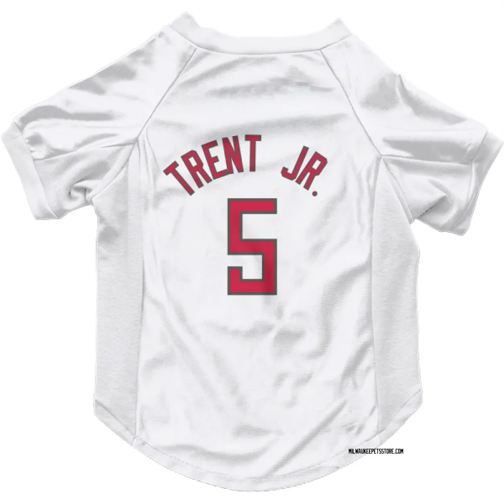 Milwaukee Bucks Gary Trent Jr. White Red Pet Jersey for Dog & Cat