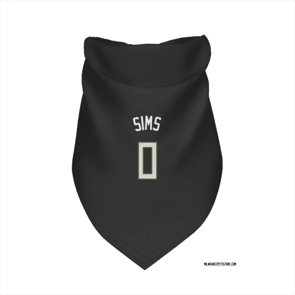 Milwaukee Bucks Jericho Sims Black Pet Bandana for Dog & Cat