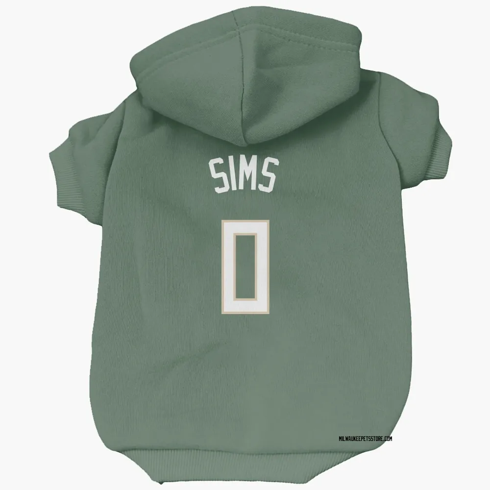 Milwaukee Bucks Jericho Sims Green Pet Hoodie for Dog & Cat
