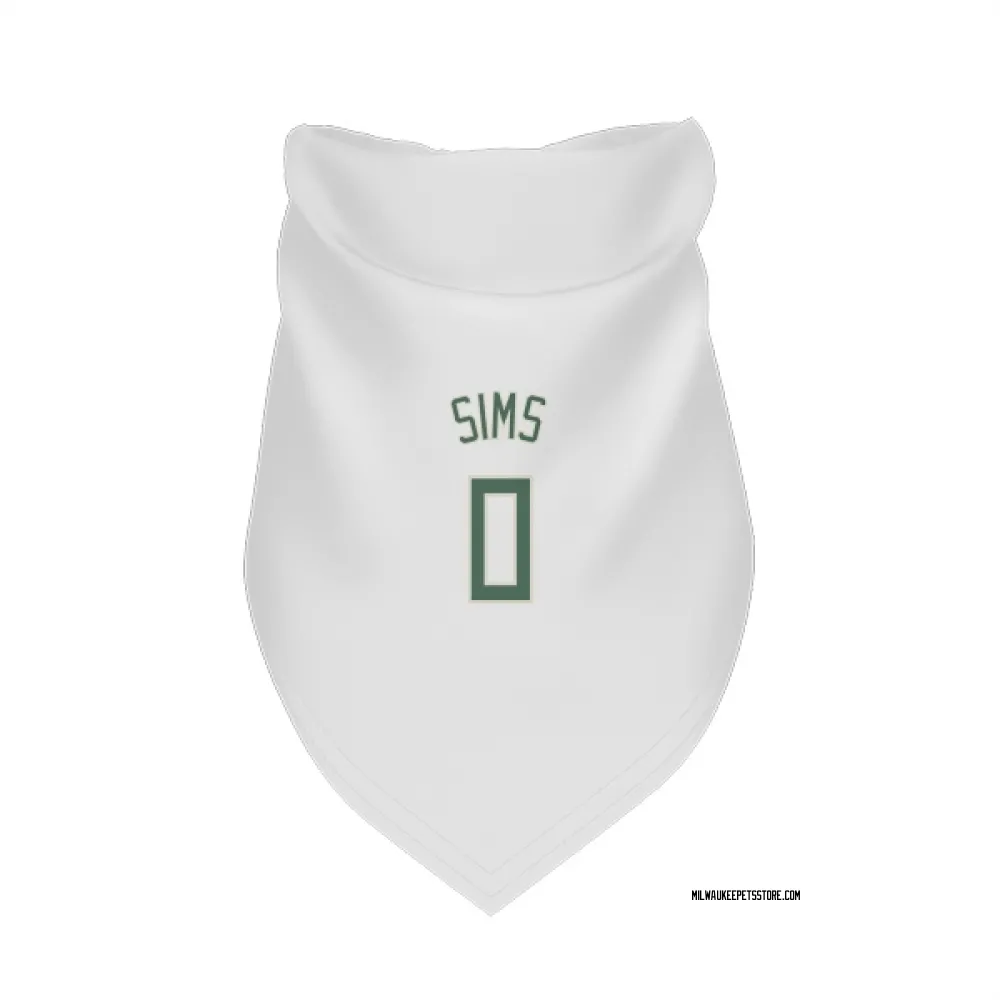 Milwaukee Bucks Jericho Sims White Pet Bandana for Dog & Cat