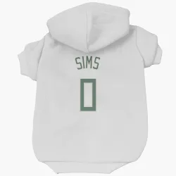 Milwaukee Bucks Jericho Sims White Pet Hoodie for Dog & Cat