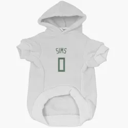 Milwaukee Bucks Jericho Sims White Pet Hoodie for Dog & Cat