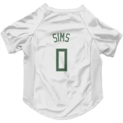 Milwaukee Bucks Jericho Sims White Pet Jersey for Dog & Cat