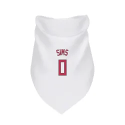 Milwaukee Bucks Jericho Sims White Red Pet Bandana for Dog & Cat