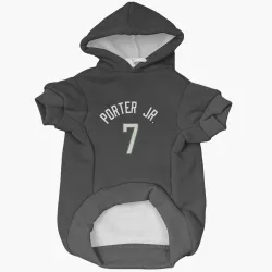 Milwaukee Bucks Kevin Porter Jr. Black Pet Hoodie for Dog & Cat