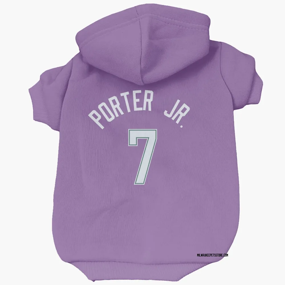 Milwaukee Bucks Kevin Porter Jr. Kelly Green Pet Hoodie for Dog & Cat