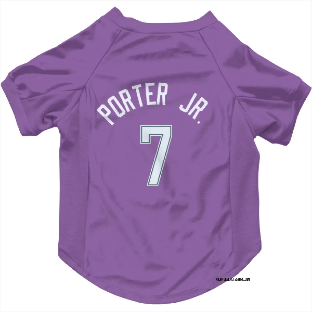 Milwaukee Bucks Kevin Porter Jr. Kelly Green Pet Jersey for Dog & Cat