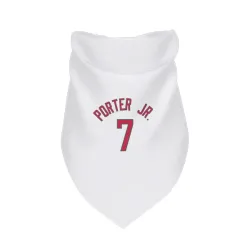 Milwaukee Bucks Kevin Porter Jr. White Red Pet Bandana for Dog & Cat
