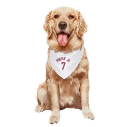 Milwaukee Bucks Kevin Porter Jr. White Red Pet Bandana for Dog & Cat