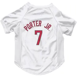 Milwaukee Bucks Kevin Porter Jr. White Red Pet Jersey for Dog & Cat