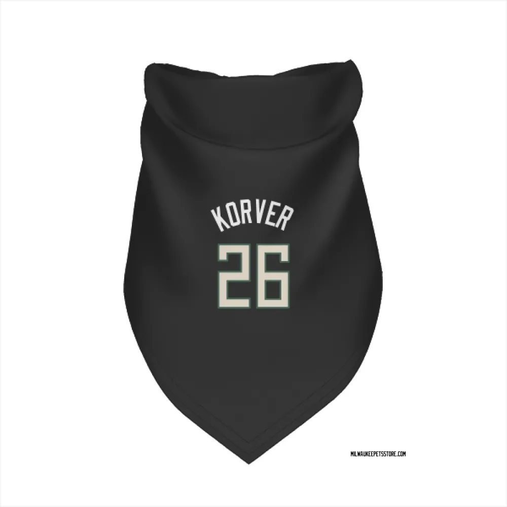 Milwaukee Bucks Kyle Korver Black Pet Bandana for Dog & Cat