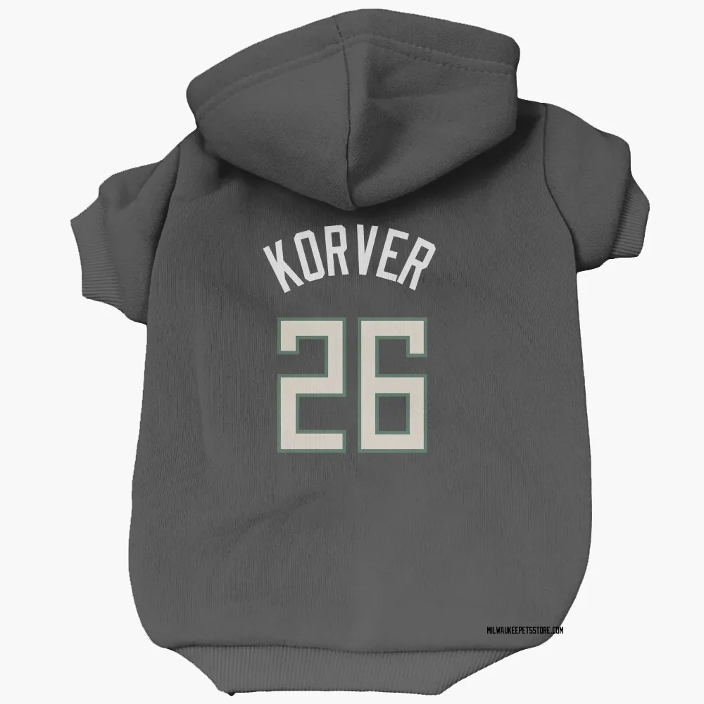 Milwaukee Bucks Kyle Korver Black Pet Hoodie for Dog & Cat