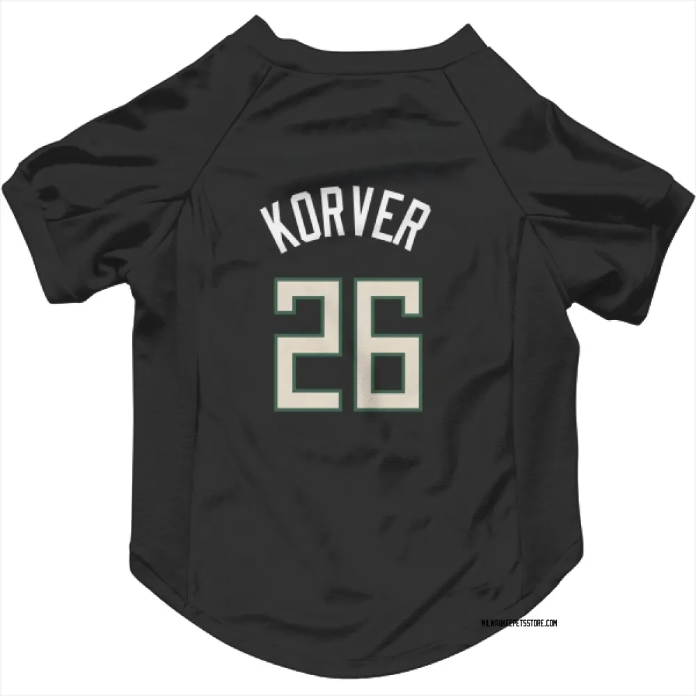Milwaukee Bucks Kyle Korver Black Pet Jersey for Dog & Cat