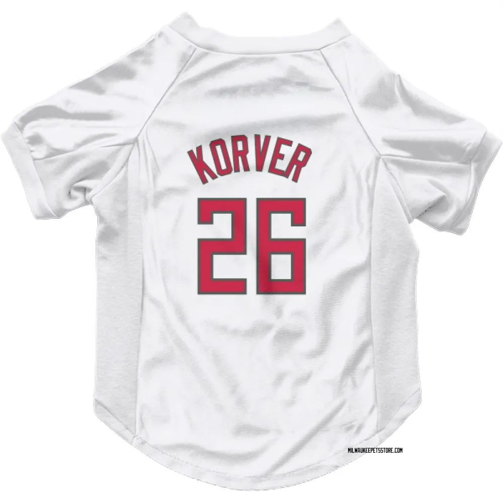 Milwaukee Bucks Kyle Korver White Red Pet Jersey for Dog & Cat