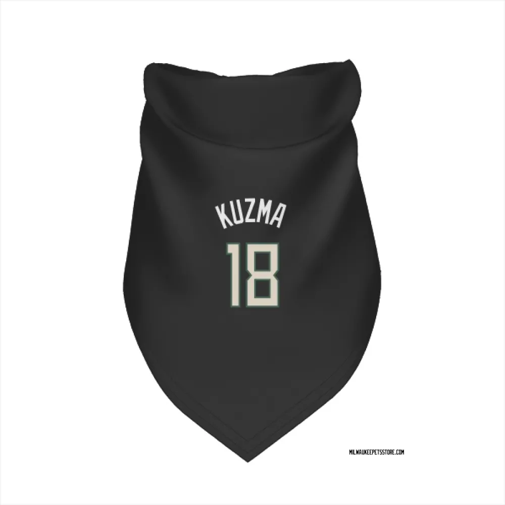 Milwaukee Bucks Kyle Kuzma Black Pet Bandana for Dog & Cat