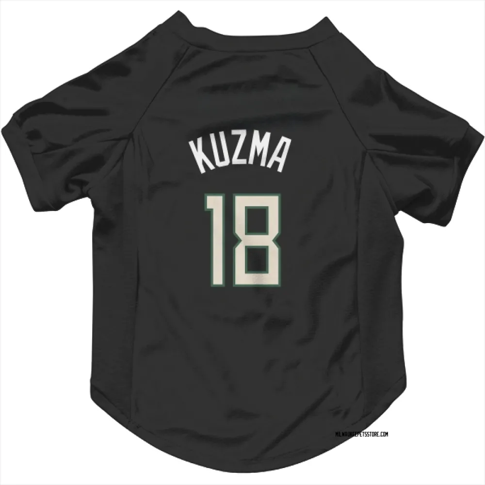 Milwaukee Bucks Kyle Kuzma Black Pet Jersey for Dog & Cat