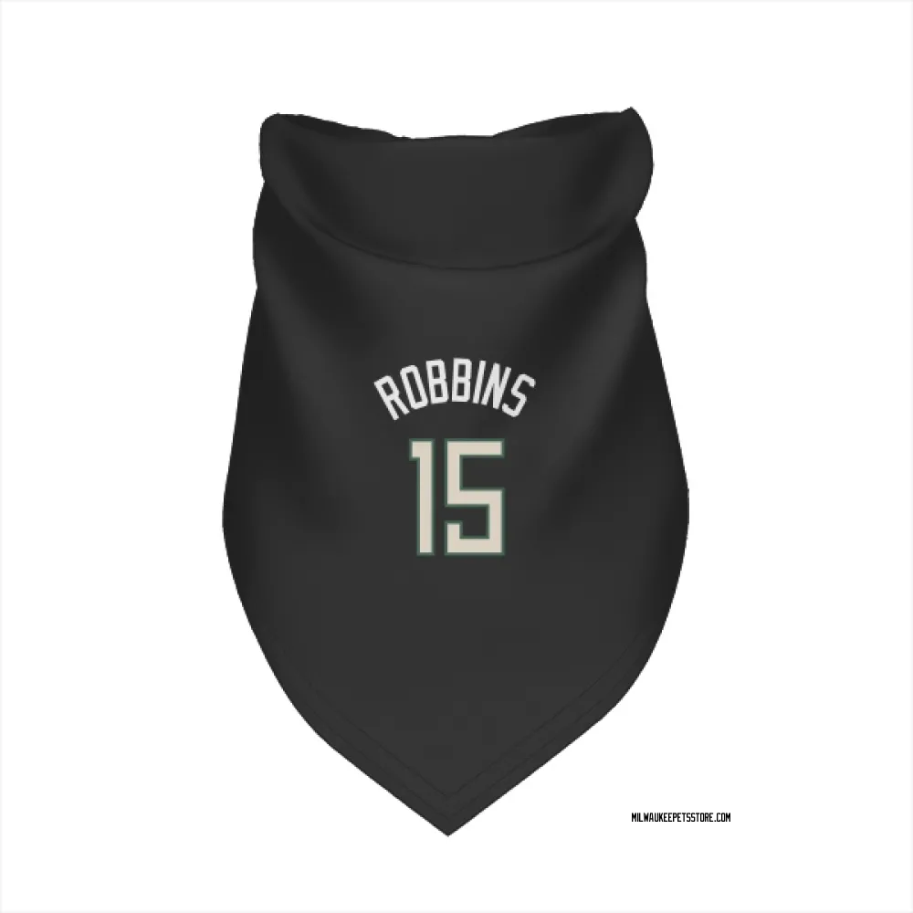 Milwaukee Bucks Liam Robbins Black Pet Bandana for Dog & Cat