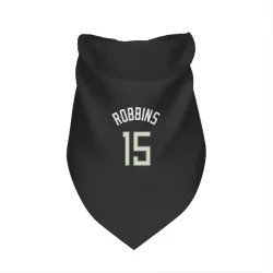Milwaukee Bucks Liam Robbins Black Pet Bandana for Dog & Cat