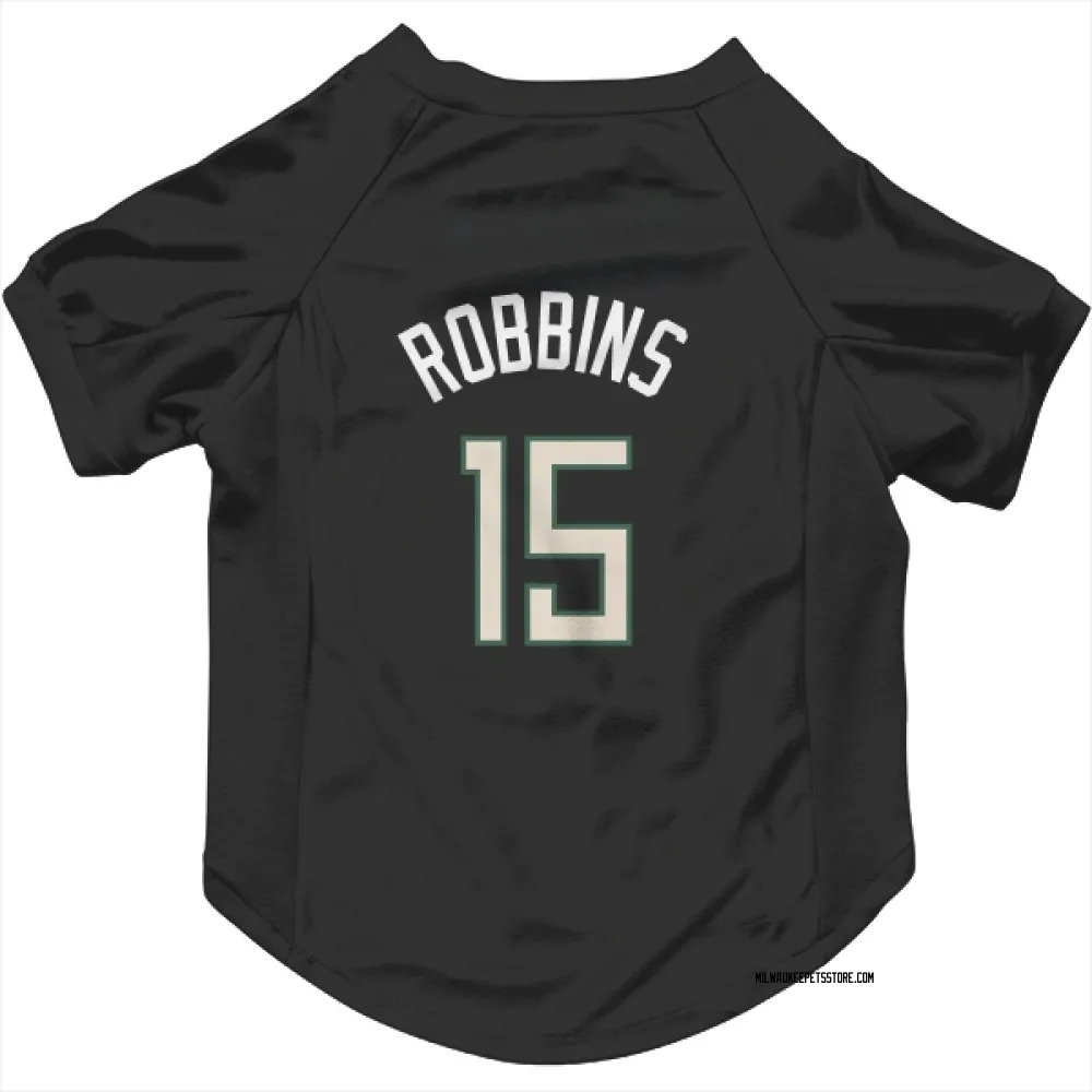 Milwaukee Bucks Liam Robbins Black Pet Jersey for Dog & Cat